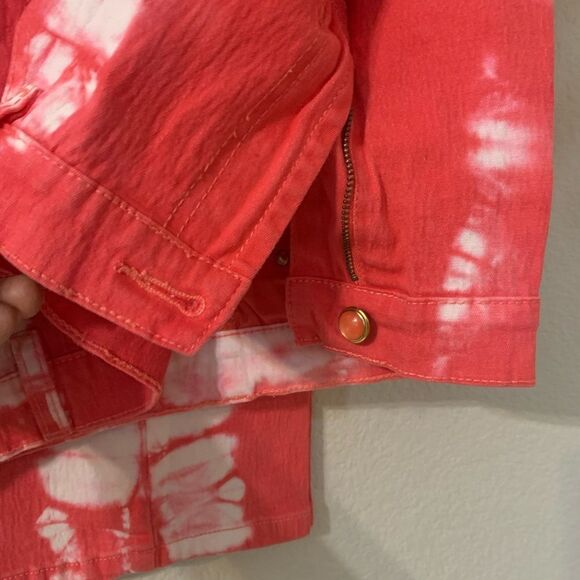 DG2 by Diane Gilman Tie-Dye stretch jeans Coral 16W - Picture 3 of 7